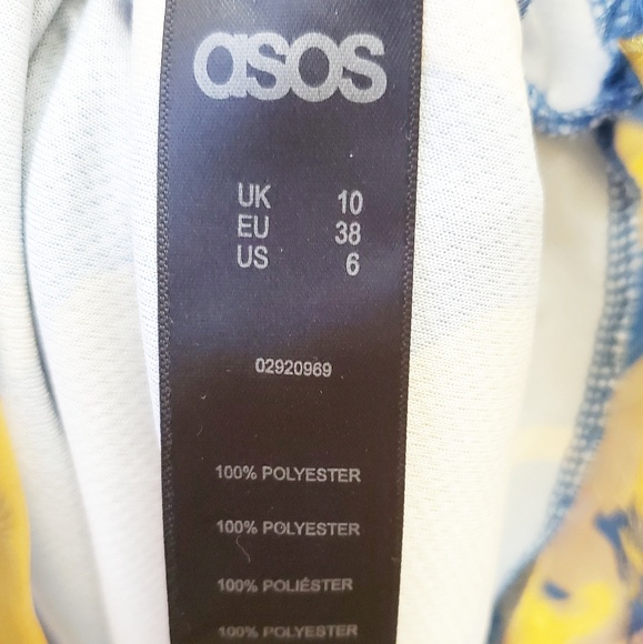 ASOS Tropical Print Jersey Dress Size 6 - Picture 4 of 4